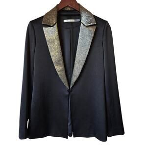 Alice + Olivia Eve Embellished Lapel Blazer Size 4 NWOT